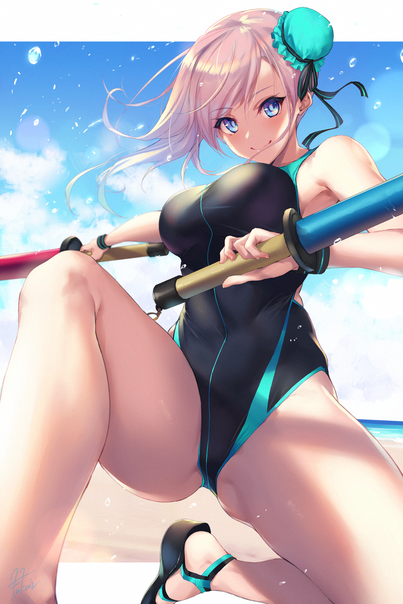 This is a pixiv picture whose title is 水着武蔵ちゃん！.