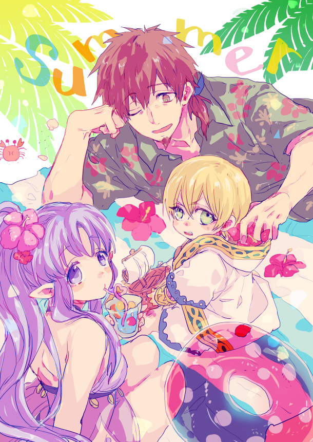 This is a pixiv picture whose title is 【web再録】Summer【ヘクイア】.