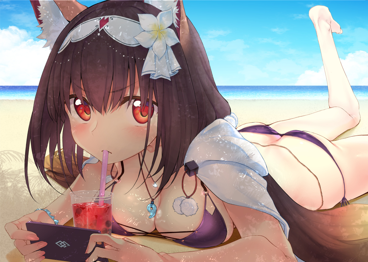 This is a pixiv picture whose title is 水着おっきー.