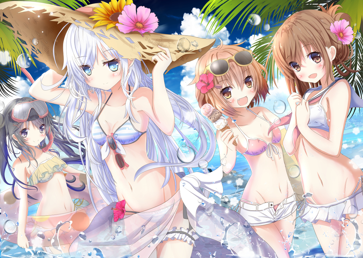 This is a pixiv picture whose title is 夏第六駆逐隊.