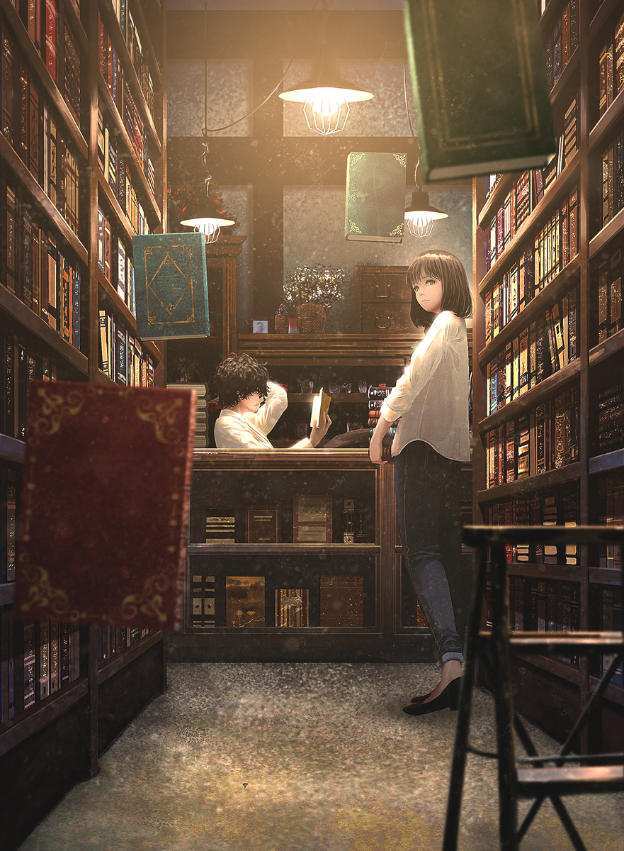 This is a pixiv picture whose title is 滴水古書堂の名状しがたき事件簿 1.