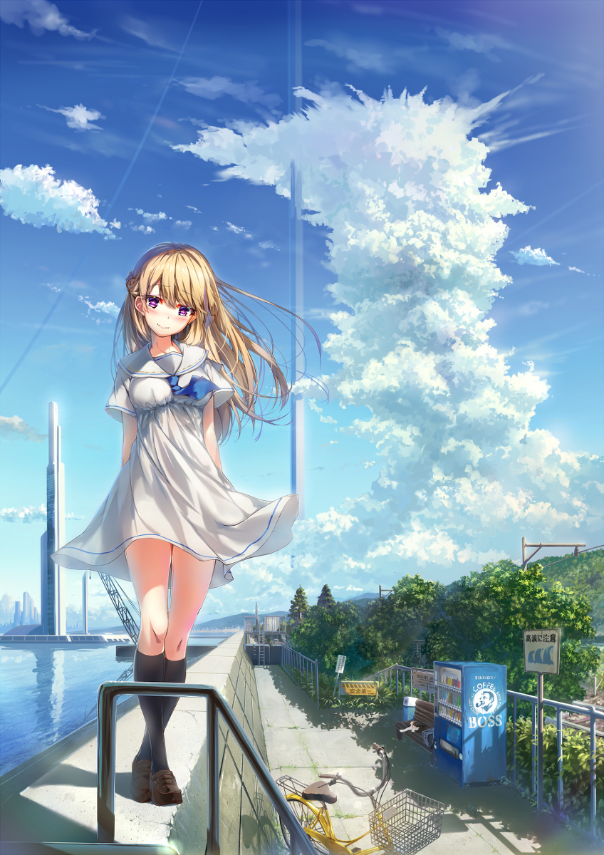 This is a pixiv picture whose title is かなとこ雲.
