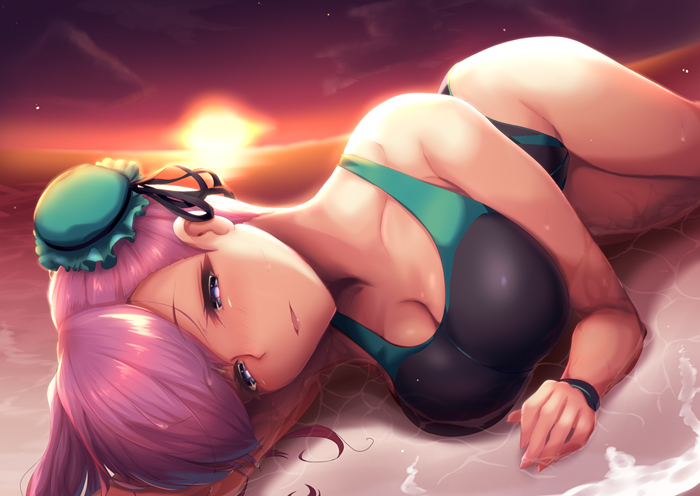 This is a pixiv picture whose title is 水着武蔵.