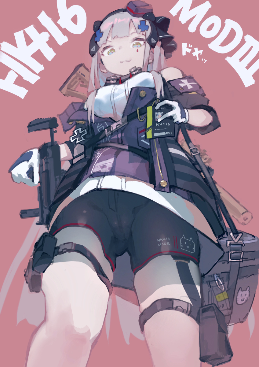 This is a pixiv picture whose title is 社員証を見せつけてくるHK416MOD3.