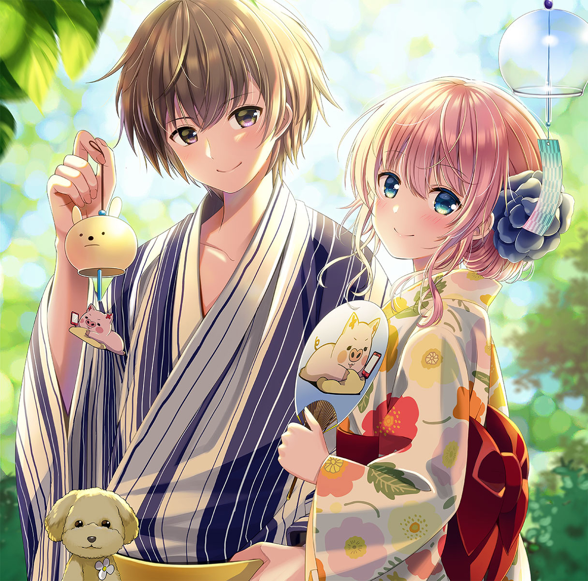 This is a pixiv picture whose title is 🌻 花ぽこ 🐶 アコースティックCD.