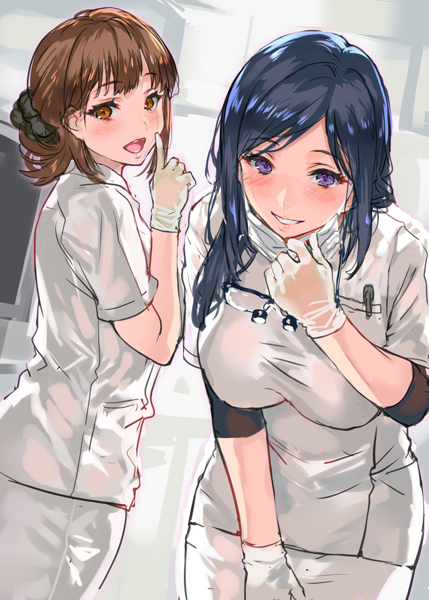 This is a pixiv picture whose title is 夏コミ新刊「Ｈな歯医者さん、ヌクの大好き♡」.