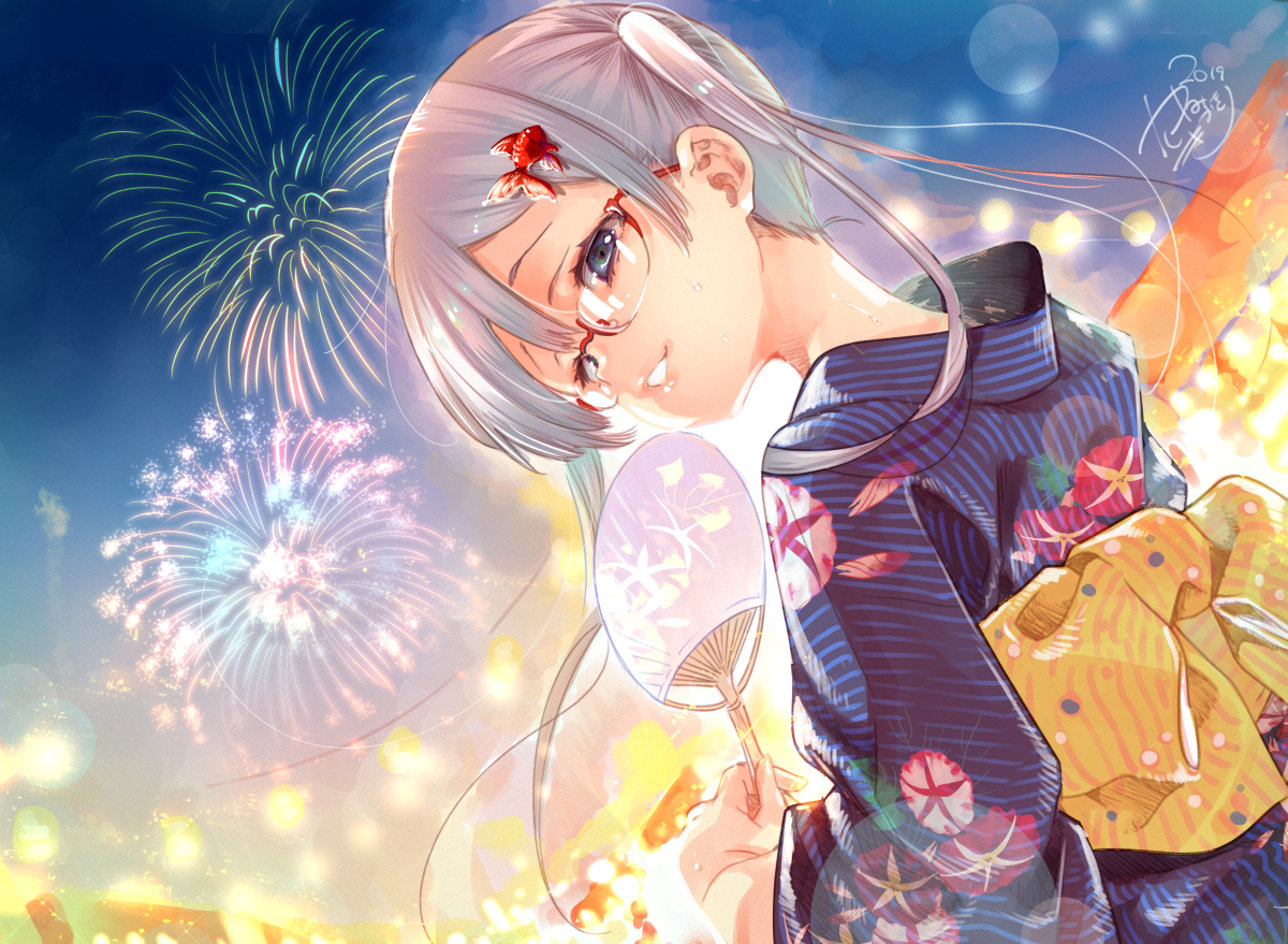 This is a pixiv picture whose title is 祭囃子.
