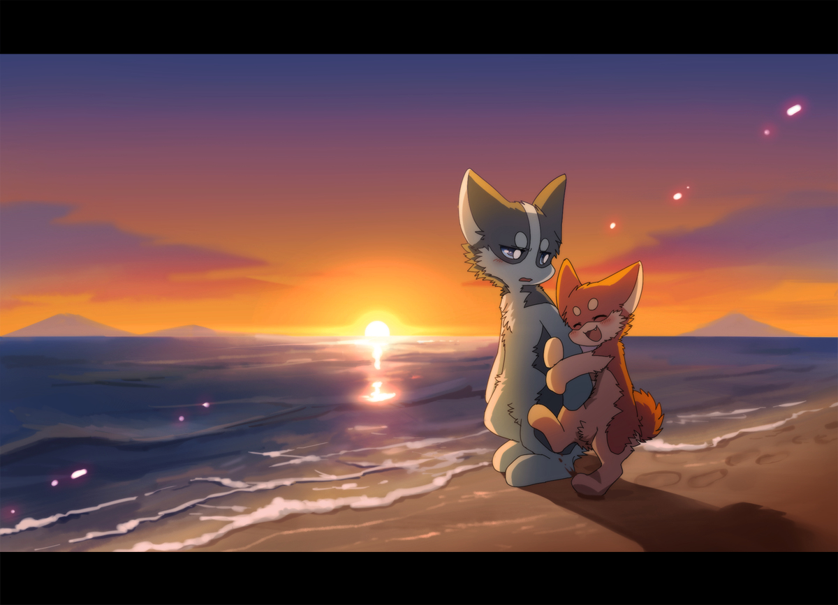 This is a pixiv picture whose title is sunset.