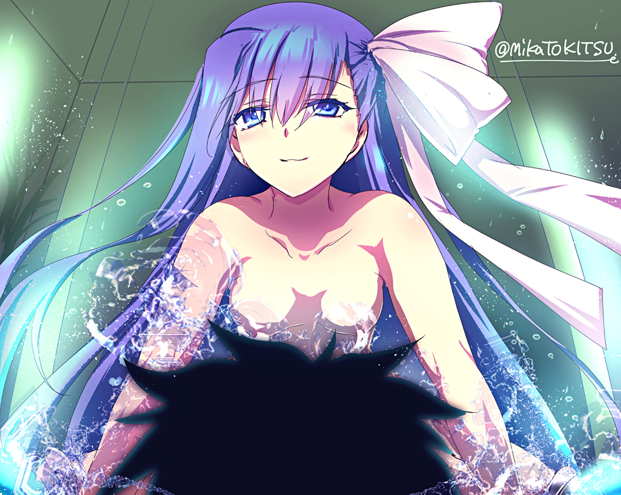 This is a pixiv picture whose title is 【水着メルト】.
