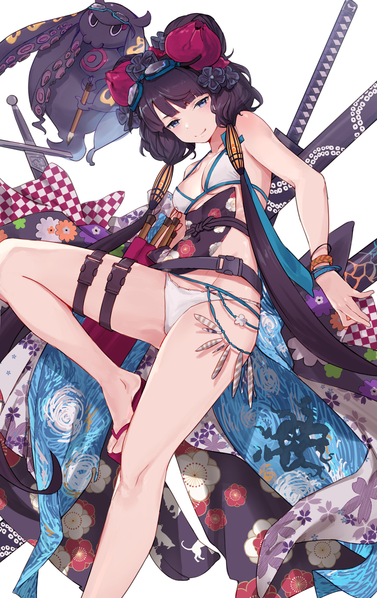 This is a pixiv picture whose title is 水着北斎.