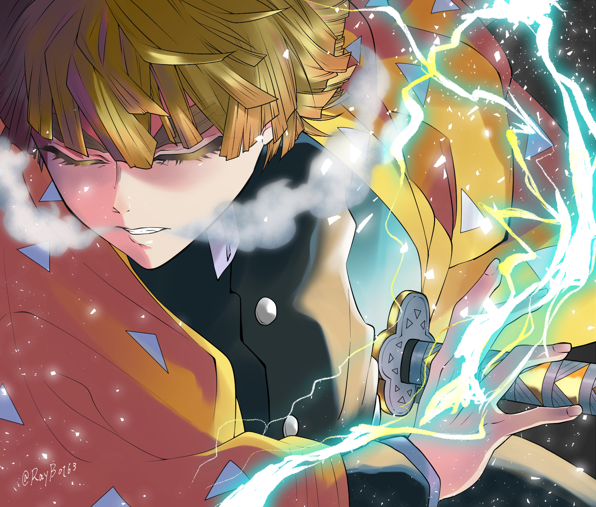 This is a pixiv picture whose title is 霹靂一閃.