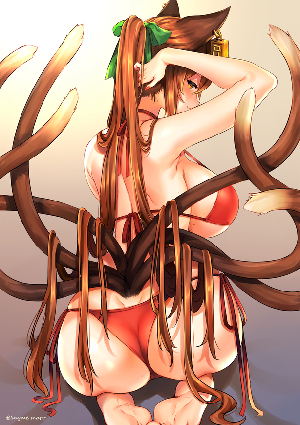 This is a pixiv picture whose title is 水着八雲橙.