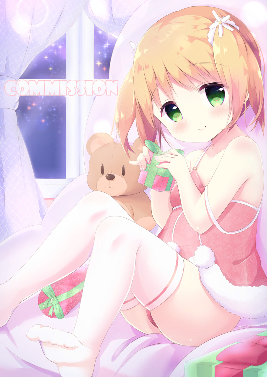 This is a pixiv picture whose title is Sonoda Yuu Christmas underwear.