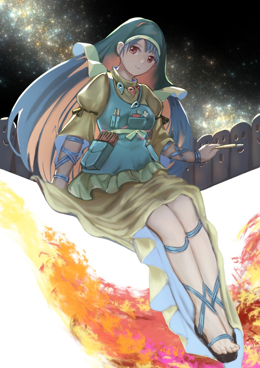 This is a pixiv picture whose title is 【東方鬼形獣】六面ボス 埴安神袿姫.