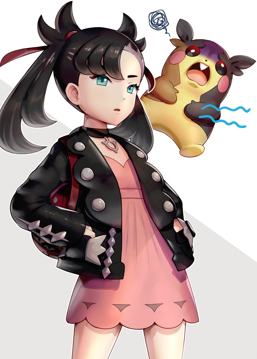 This is a pixiv picture whose title is マリィとモルペコ.