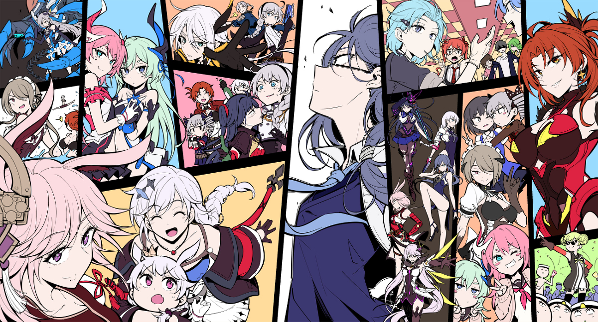This is a pixiv picture whose title is 崩坏3大图鉴（底色版）.