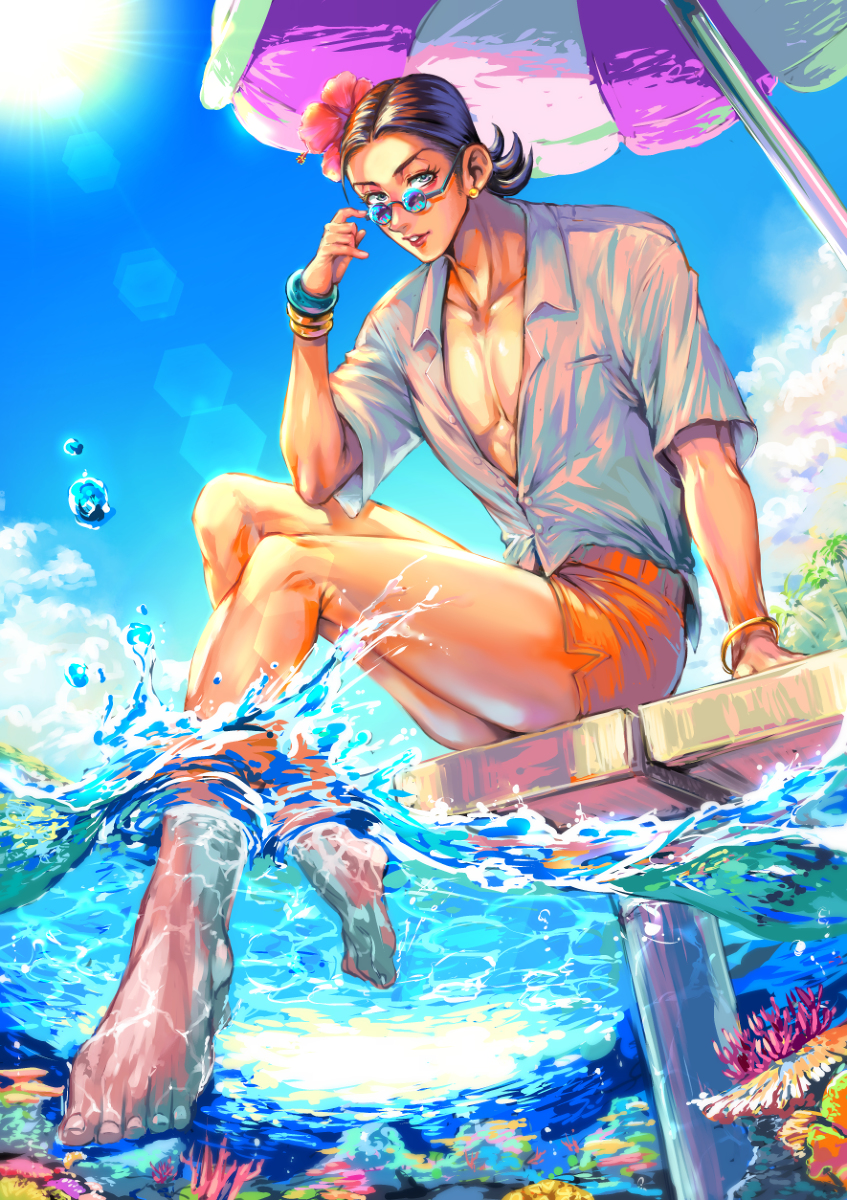 This is a pixiv picture whose title is 夏満喫シルビアちゃん.