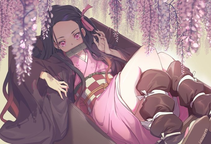 This is a pixiv picture whose title is 禰豆子.