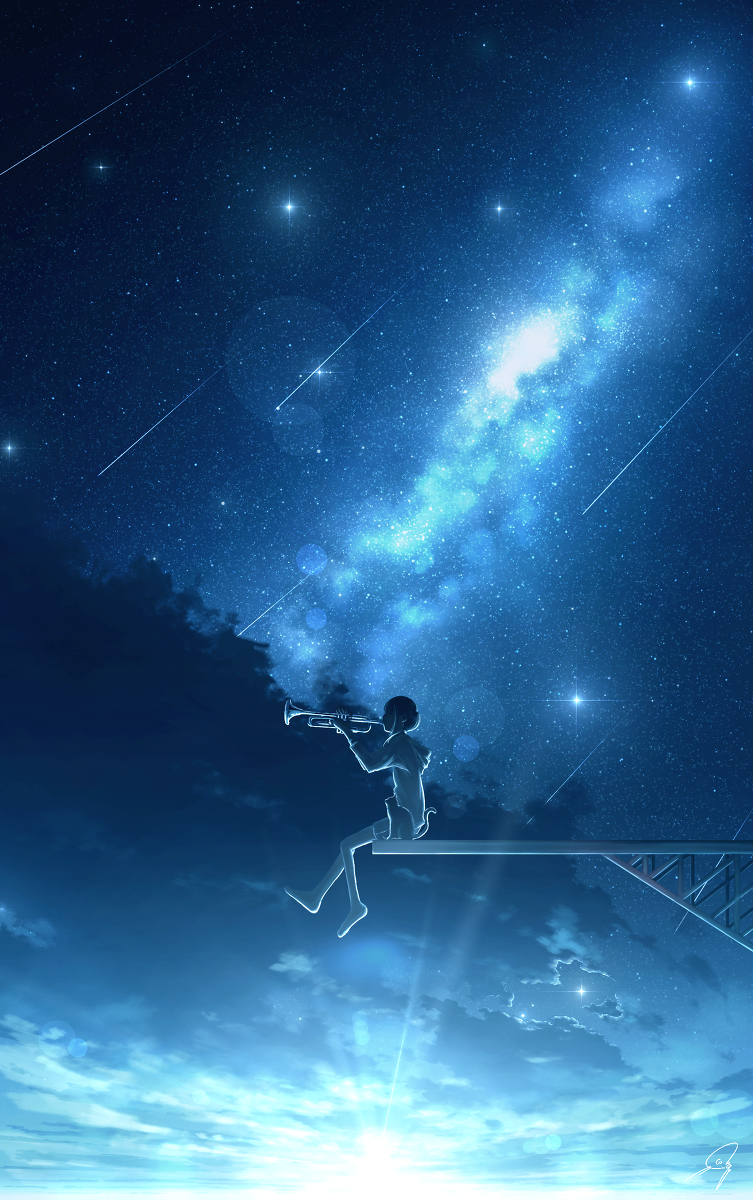 This is a pixiv picture whose title is midnight trumpeter.