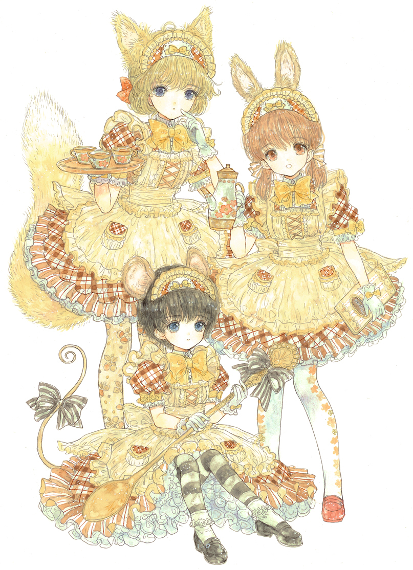 This is a pixiv picture whose title is 森のウェイトレス.