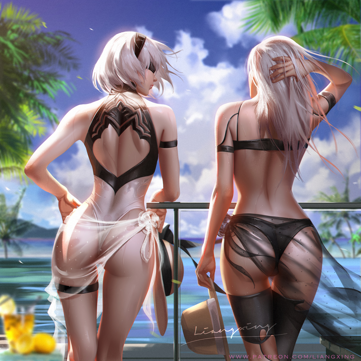 This is a pixiv picture whose title is 2B A2.