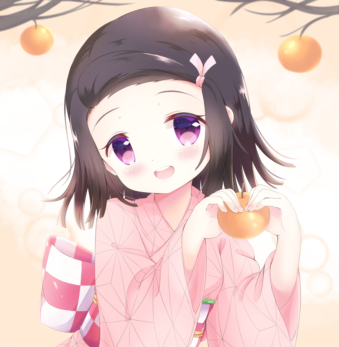 This is a pixiv picture whose title is Young Nezuko Kamado.