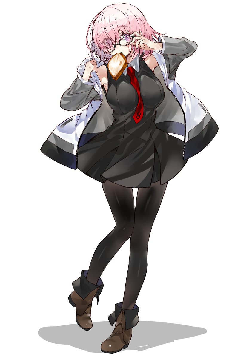 This is a pixiv picture whose title is 先輩に呼ばれマシュ.