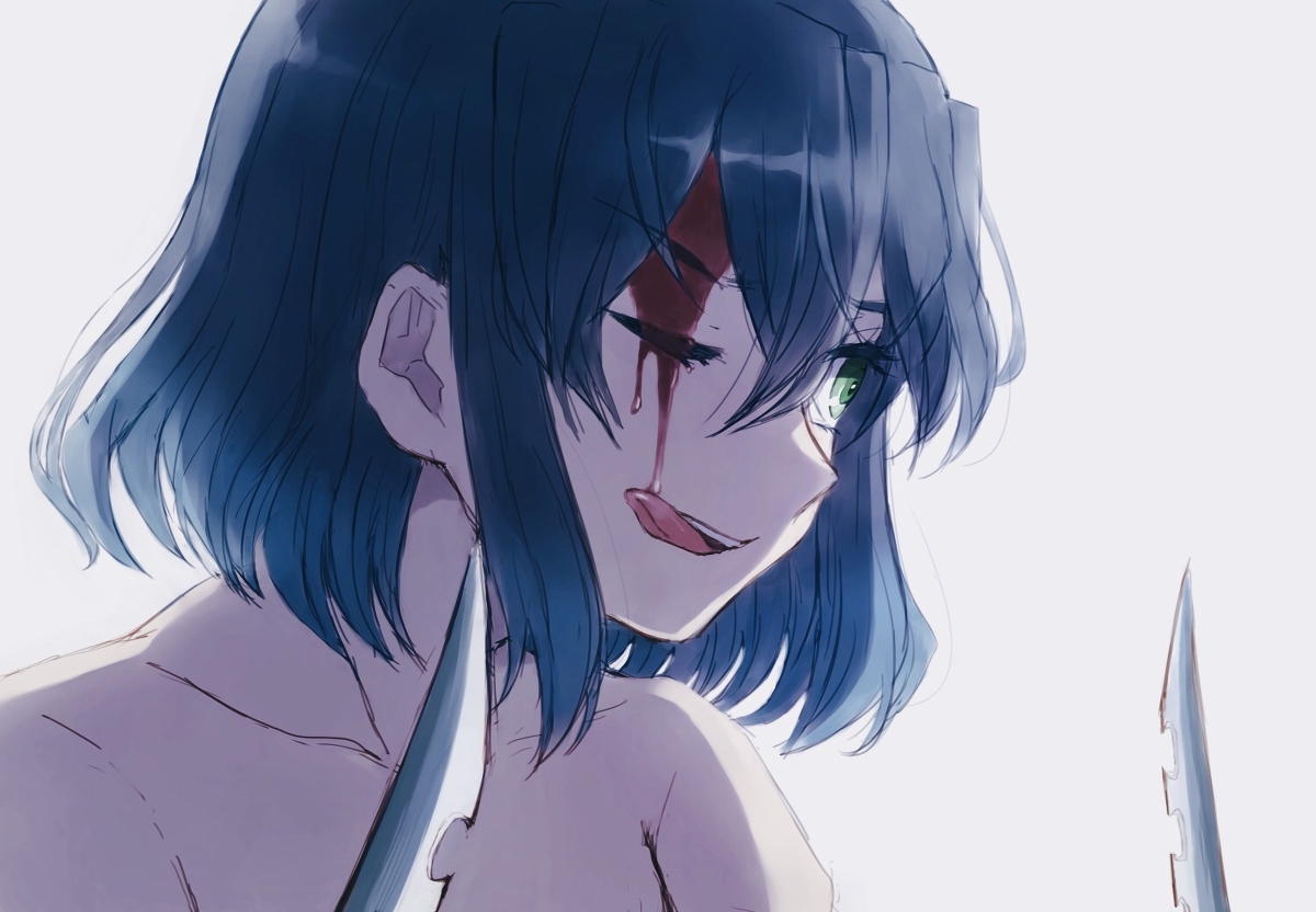 This is a pixiv picture whose title is 伊之助※流血表現有り.