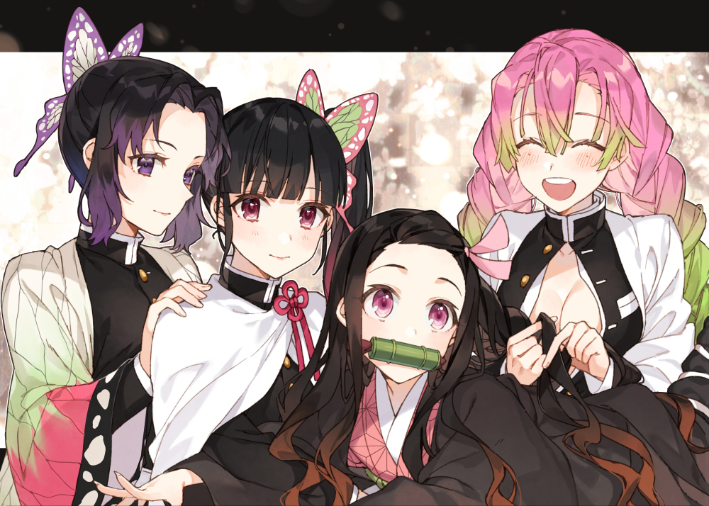 This is a pixiv picture whose title is 鬼滅女子.