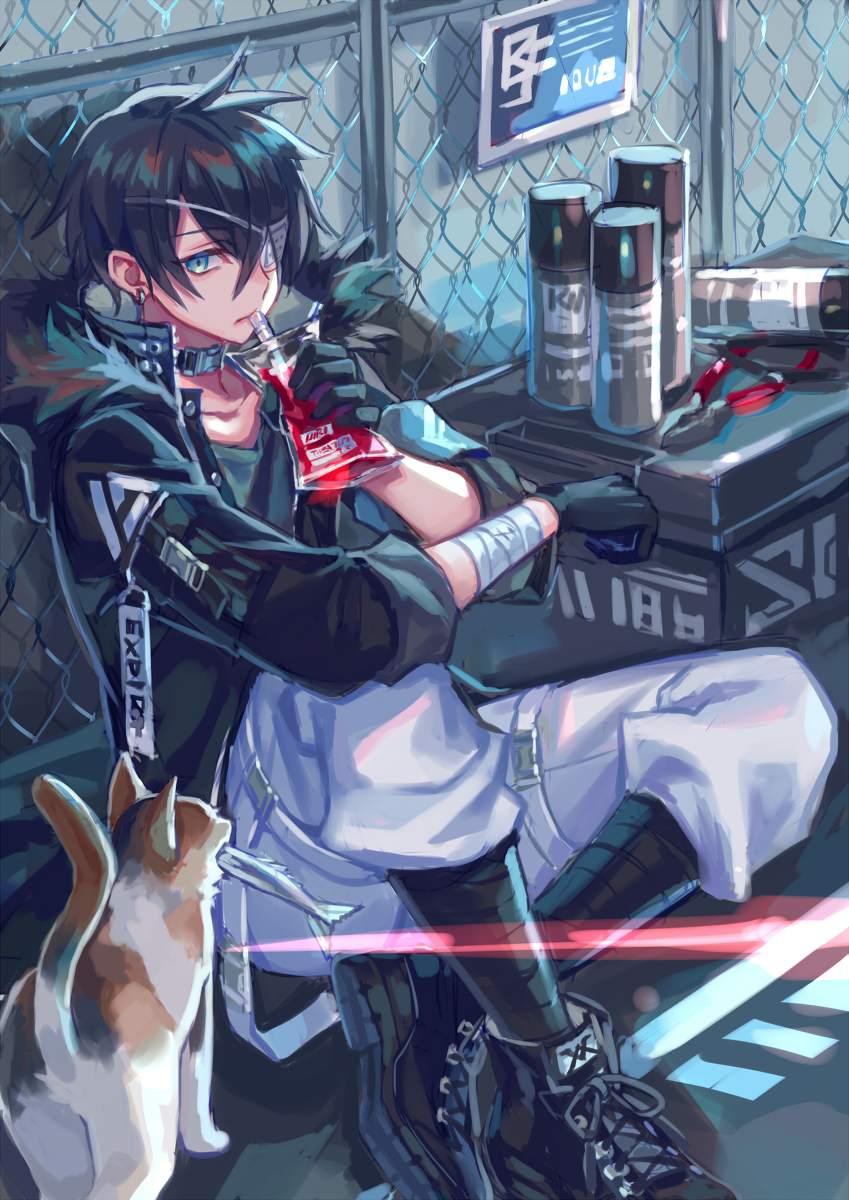 This is a pixiv picture whose title is 充電中.