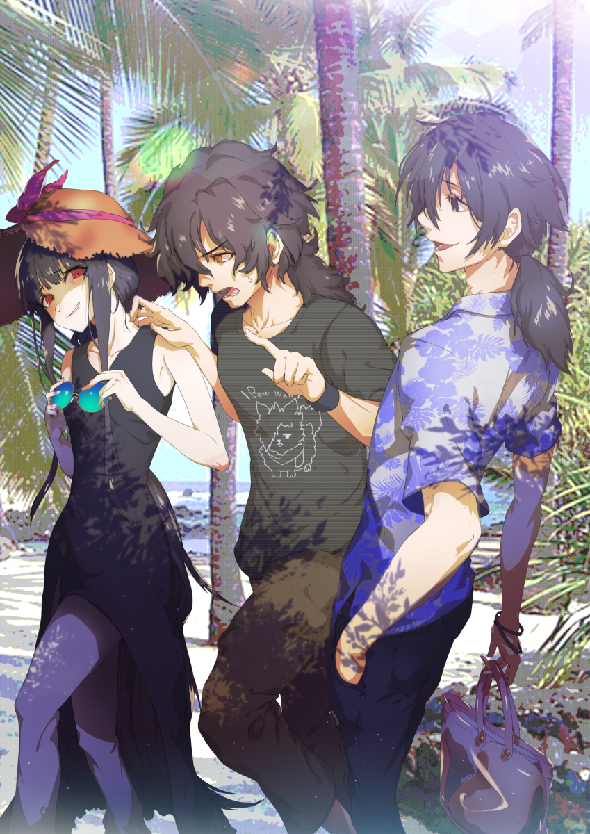 This is a pixiv picture whose title is 土佐組海へ行く.