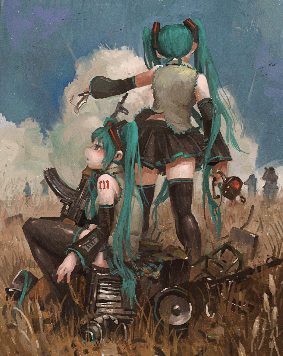This is a pixiv picture whose title is ミク達.