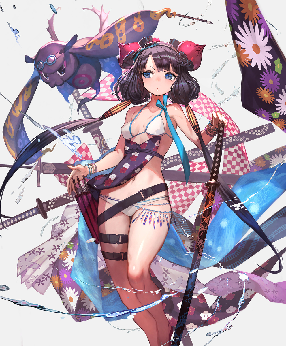 This is a pixiv picture whose title is 水着北斎.