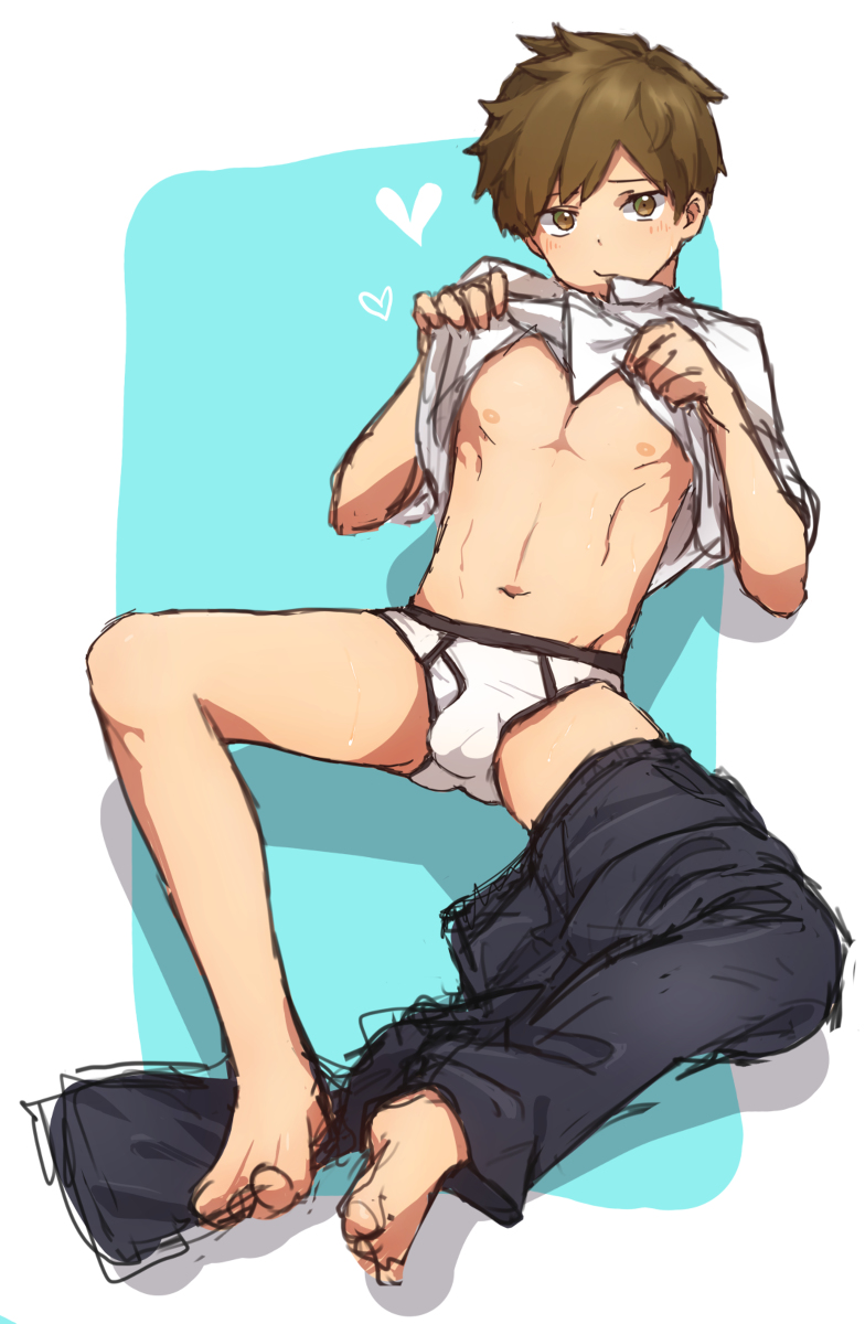 This is a pixiv picture whose title is 服従のポーズ？.