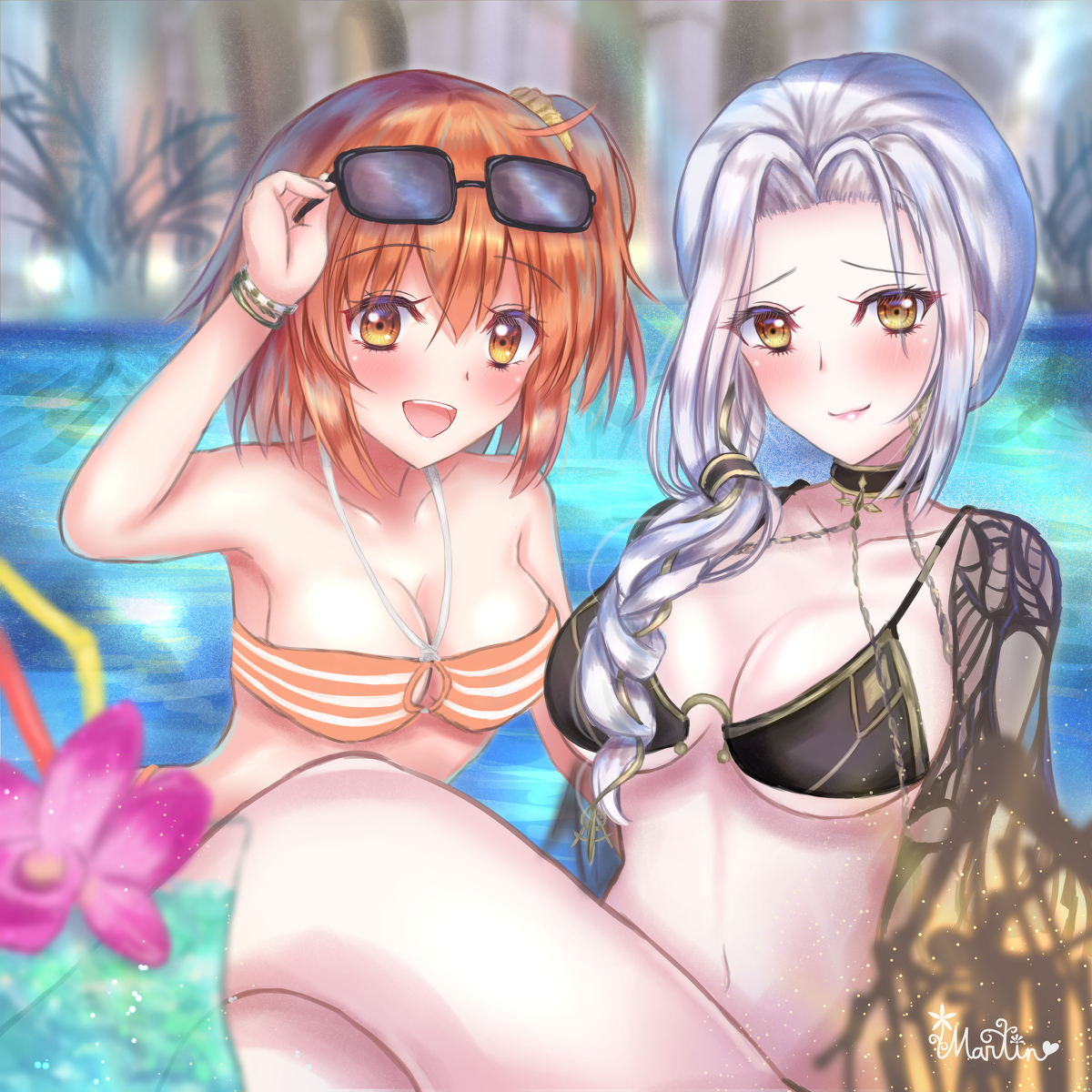 This is a pixiv picture whose title is ぐだ子×カーミラさん.