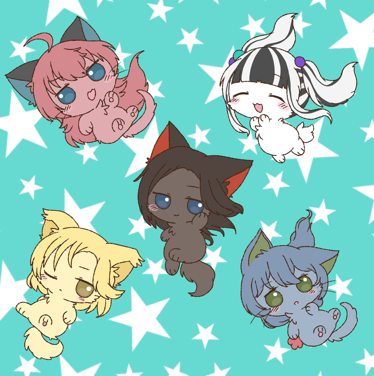 This is a pixiv picture whose title is ガルパ擬獣化まとめ2.