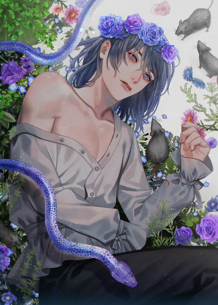 This is a pixiv picture whose title is 生餌.