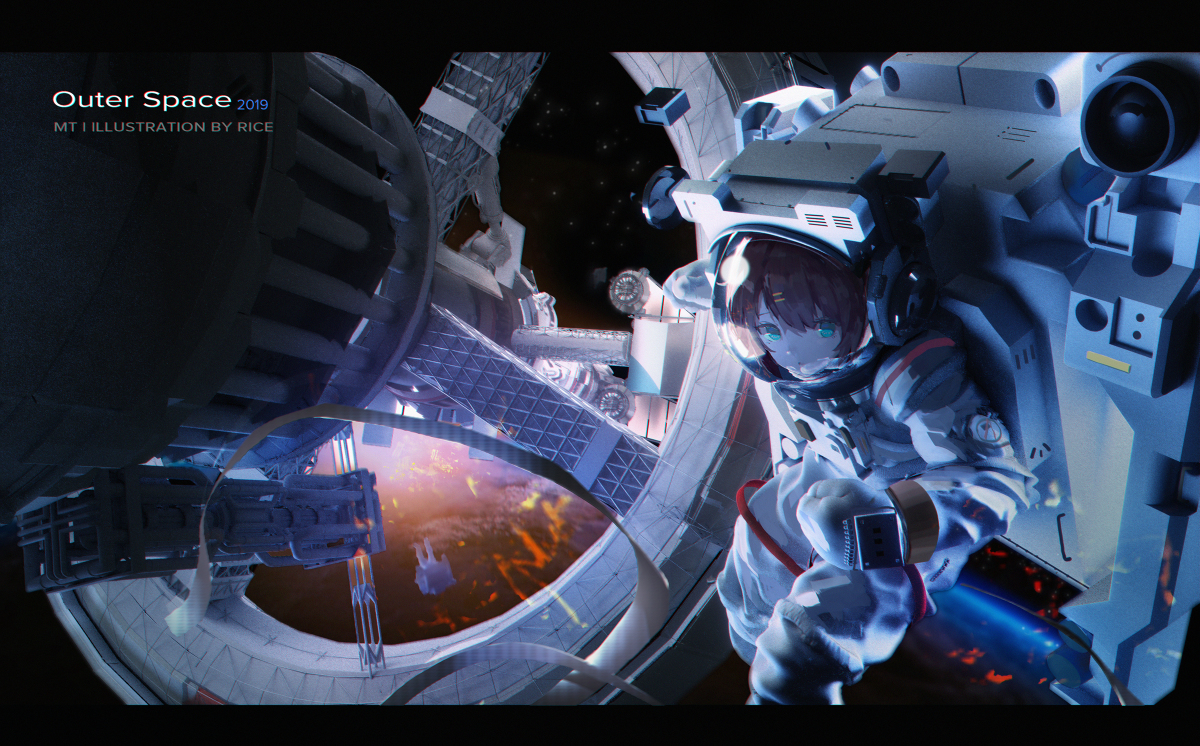This is a pixiv picture whose title is outer space.