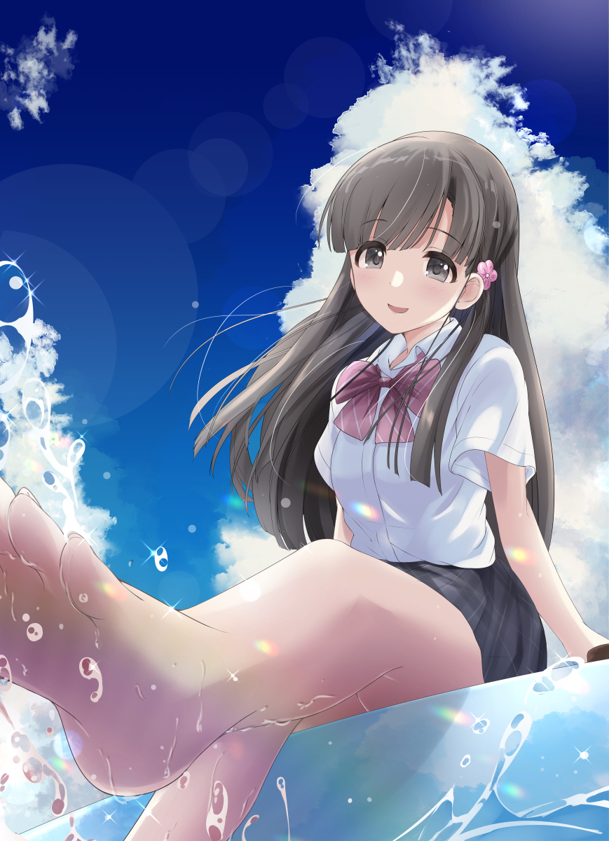 This is a pixiv picture whose title is 青空とワイシャツ.