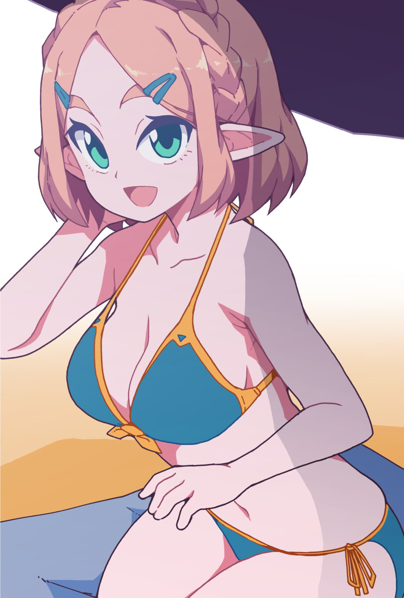 This is a pixiv picture whose title is 水着ゼルダ.