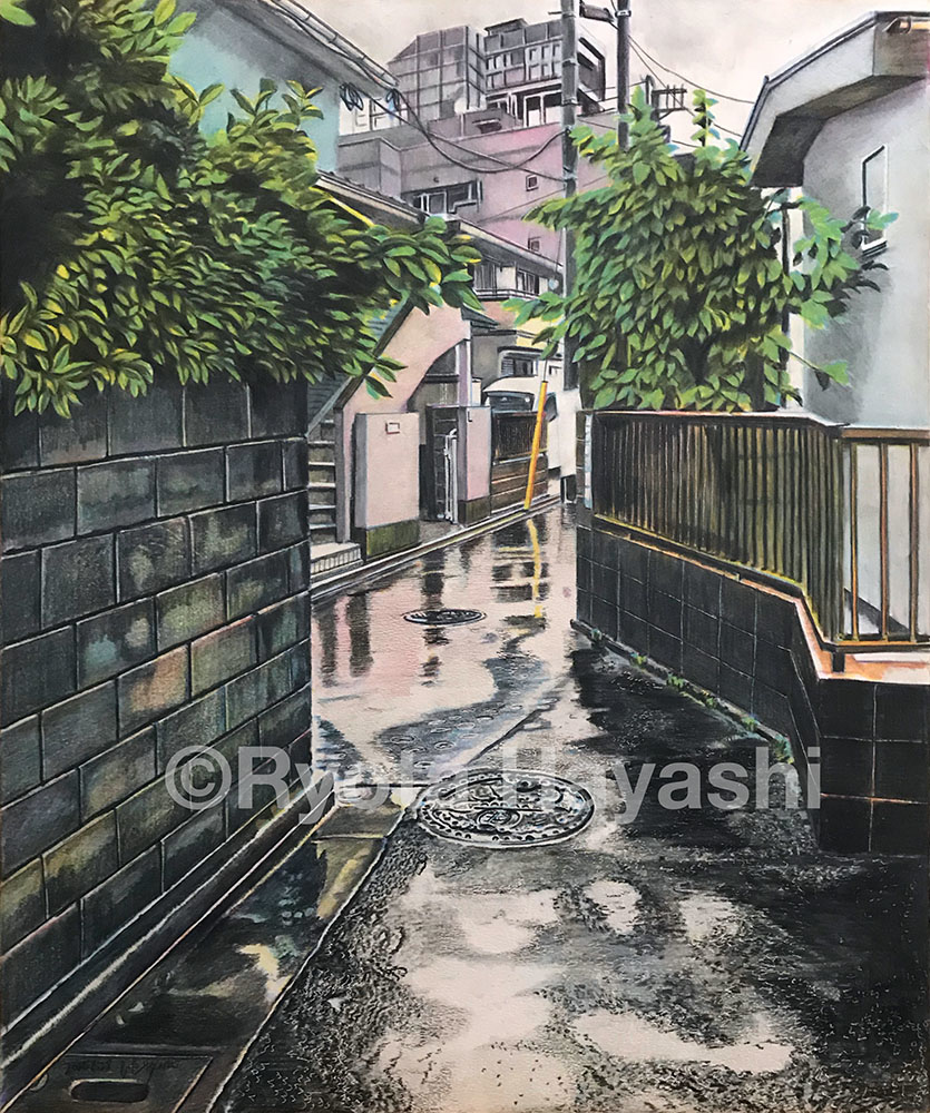 This is a pixiv picture whose title is 青梅雨 中野区上鷺宮.