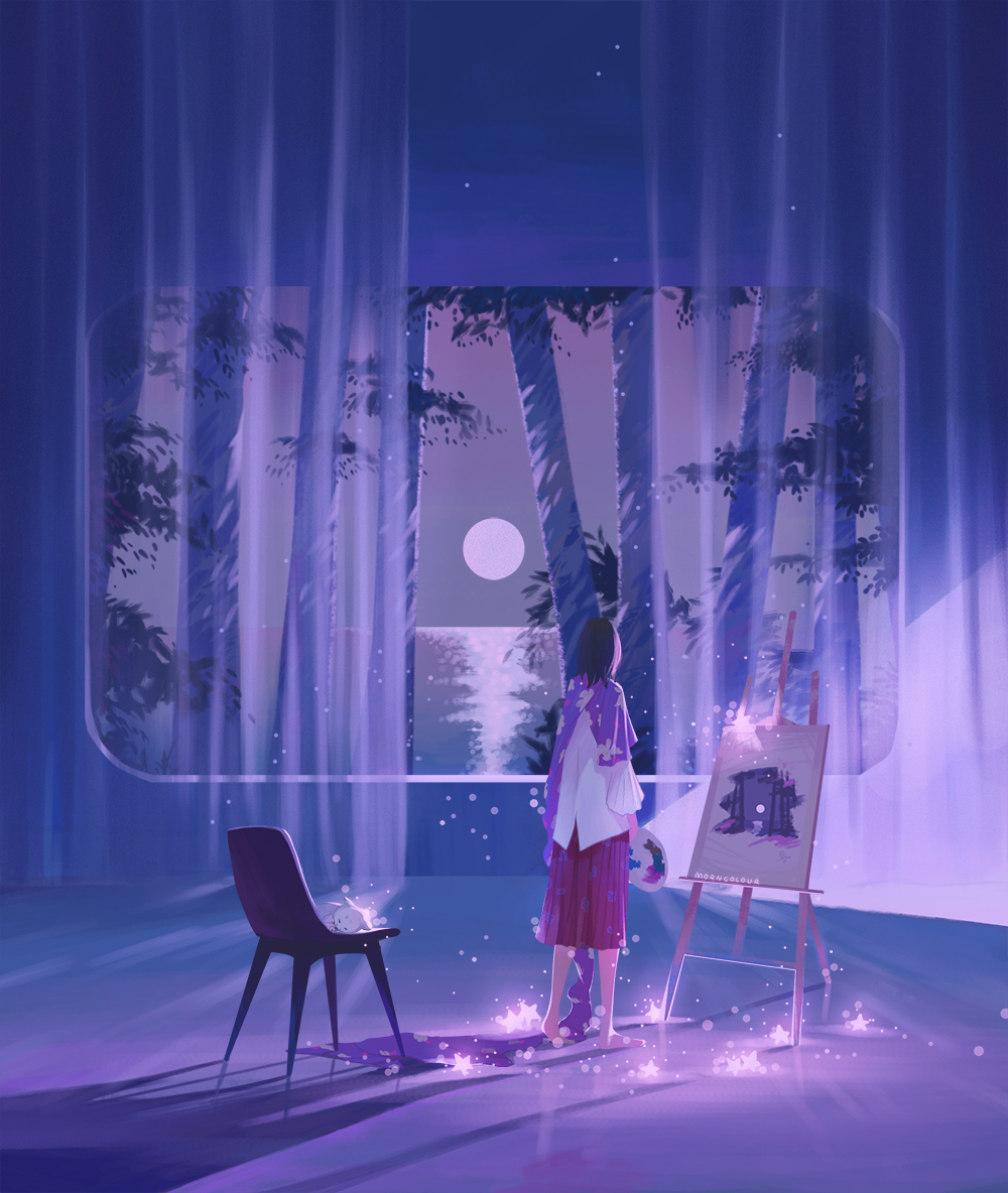 This is a pixiv picture whose title is 想念的时间总比夜晚长.