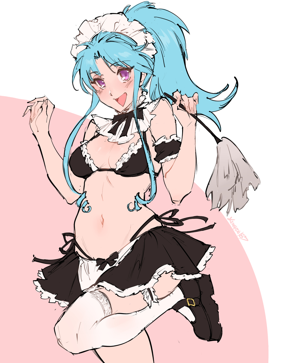 This is a pixiv picture whose title is Maid Botan.