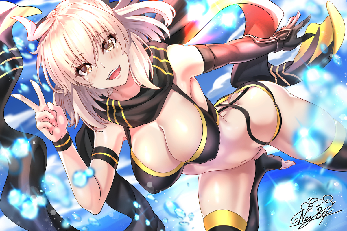 This is a pixiv picture whose title is Okita Summer!.