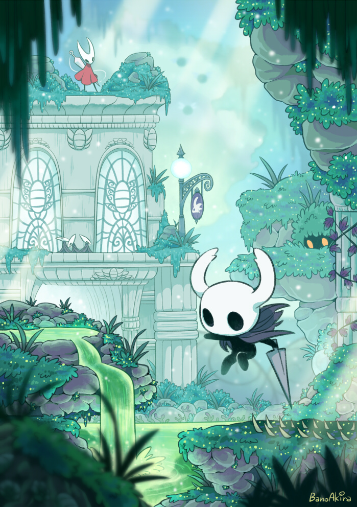 This is a pixiv picture whose title is 【Hollow Knight】Greenpath.