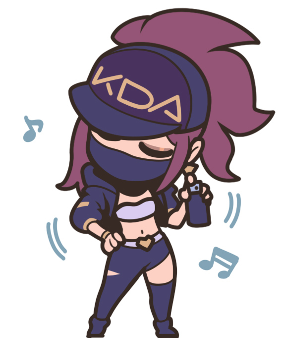 This is a pixiv picture whose title is Chibi K/DA Akali.