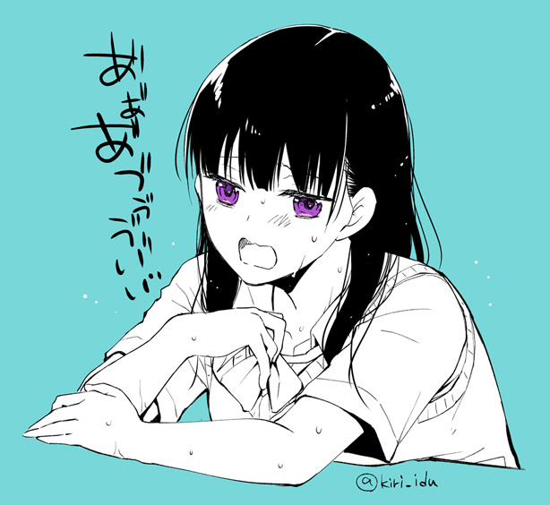 This is a pixiv picture whose title is もう暑くて駄目….