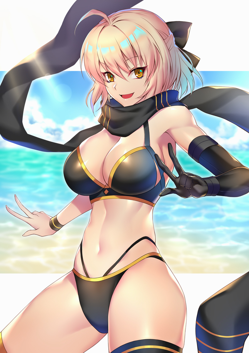 This is a pixiv picture whose title is 沖田さん大勝利！！！.
