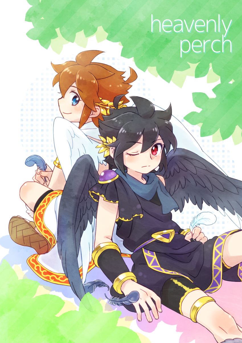 This is a pixiv picture whose title is 【web再録】heavenly perch【ブラピ本】.