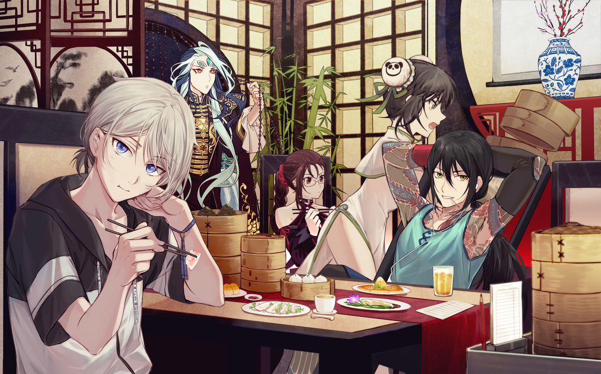 This is a pixiv picture whose title is フェス飲茶会.